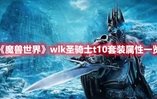 《魔兽世界》wlk圣骑士t10套装属性一览