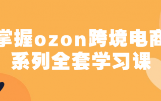 掌握ozon跨境电商系列全套学习课