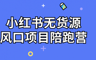 小红书无货源风口项目陪跑营