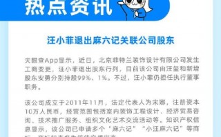 汪小菲退出麻六记关联公司股东 但仍担任执行董事