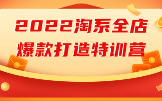 2022淘系全店爆款打造特训营