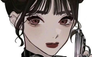 2022酷酷黑色帅气手绘女头动漫 太帅了动漫卡通小众耐看女头